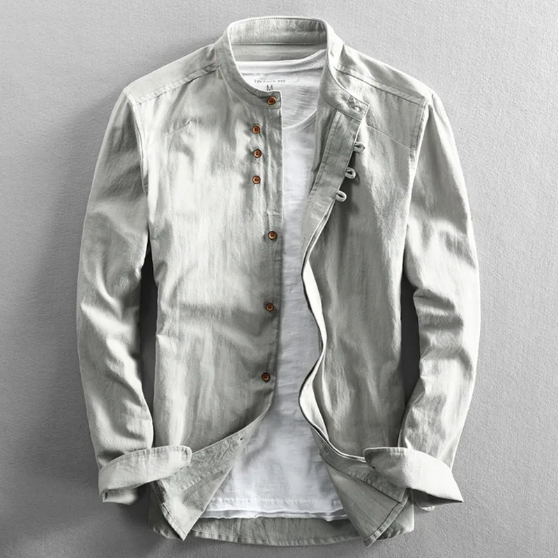 Stylish men's button-up shirt for everyday comfort, perfect for a layered look or casual wear.