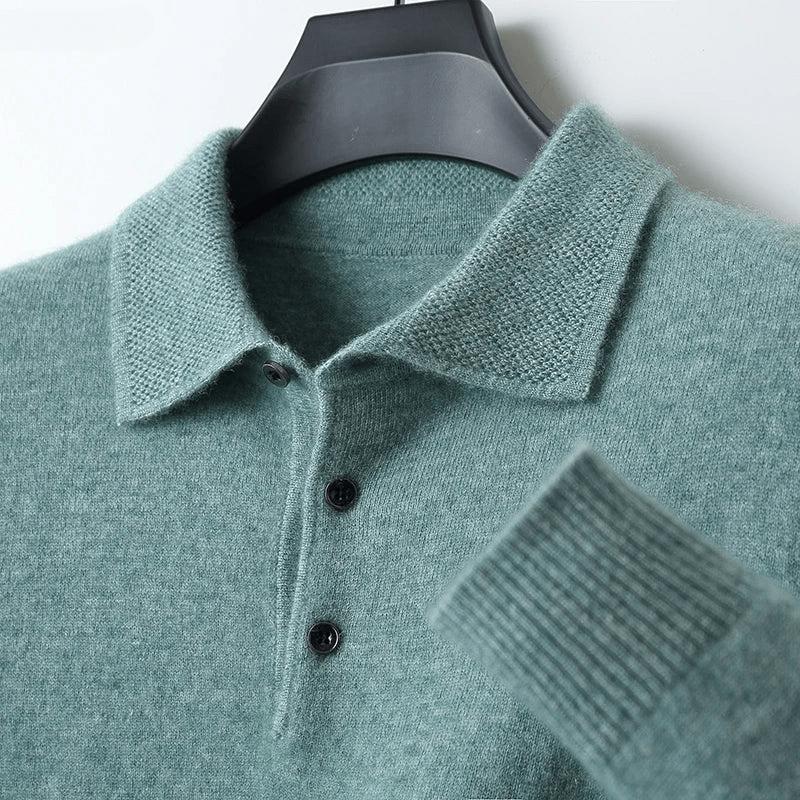 Classic men's comfort long sleeve cardigan. Versatile outerwear for refined everyday style & layering.