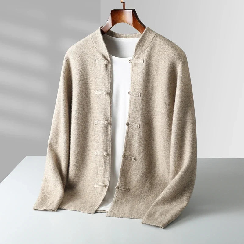 Men's refined everyday knit cardigan. Comfortable and versatile for smart casual or layering.
