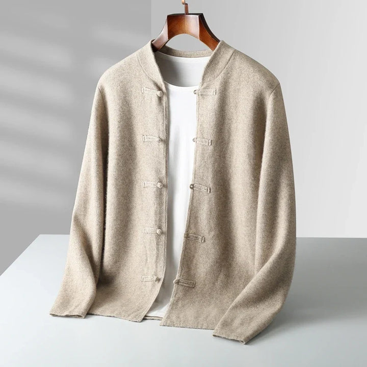 Men's refined everyday knit cardigan. Comfortable and versatile for smart casual or layering.