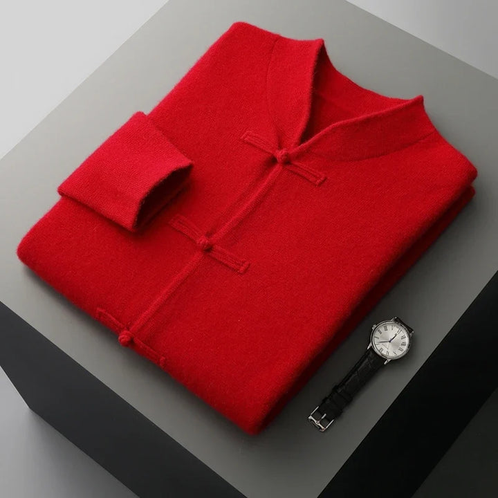Men's refined knit cardigan. Comfortable, versatile, and elegant, perfect for everyday wear and smart casual layering.