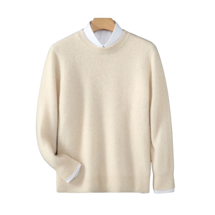 Versatile men's refined pullover sweater for fall and winter, blending modern style with comfort.