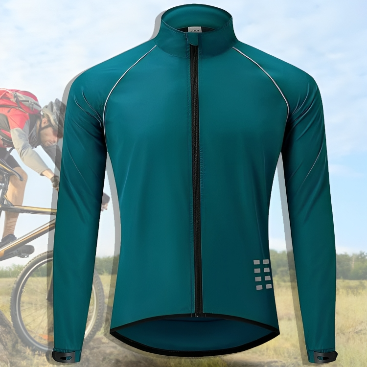 ReflectoRide men's cycling jacket, offering superior protection against wind, rain, and low light.