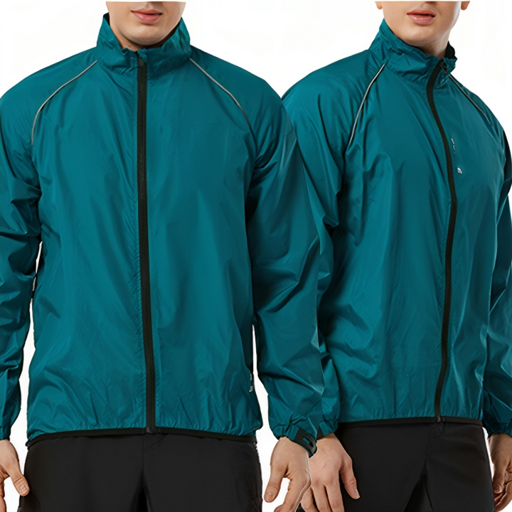 Men's outdoor sports reflective jacket, ideal for cycling, running, and night activities.