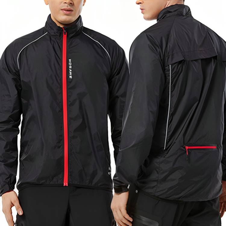 High-visibility men's cycling jacket with reflective material for enhanced bike safety gear.