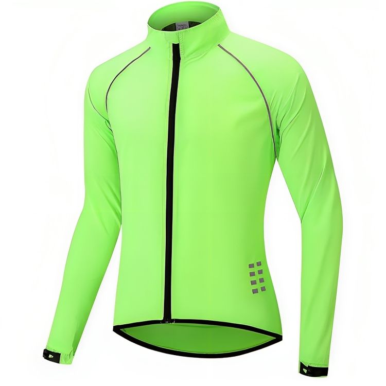 Stay safe with this men's reflective cycling jacket, essential bike safety gear for low light.