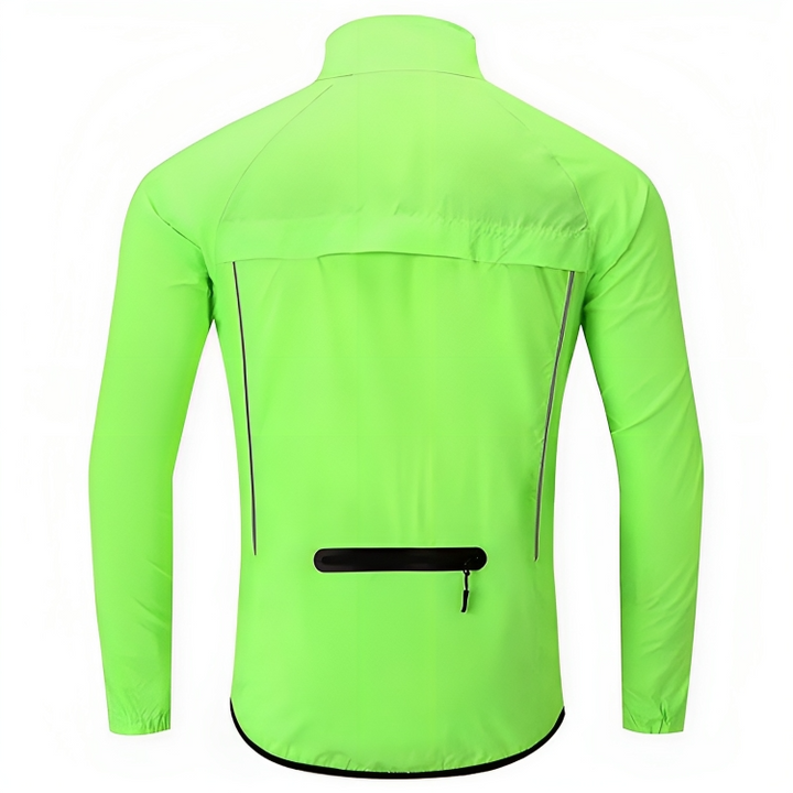 Windproof men's ReflectoRide jacket, perfect for cold weather cycling and outdoor sports.