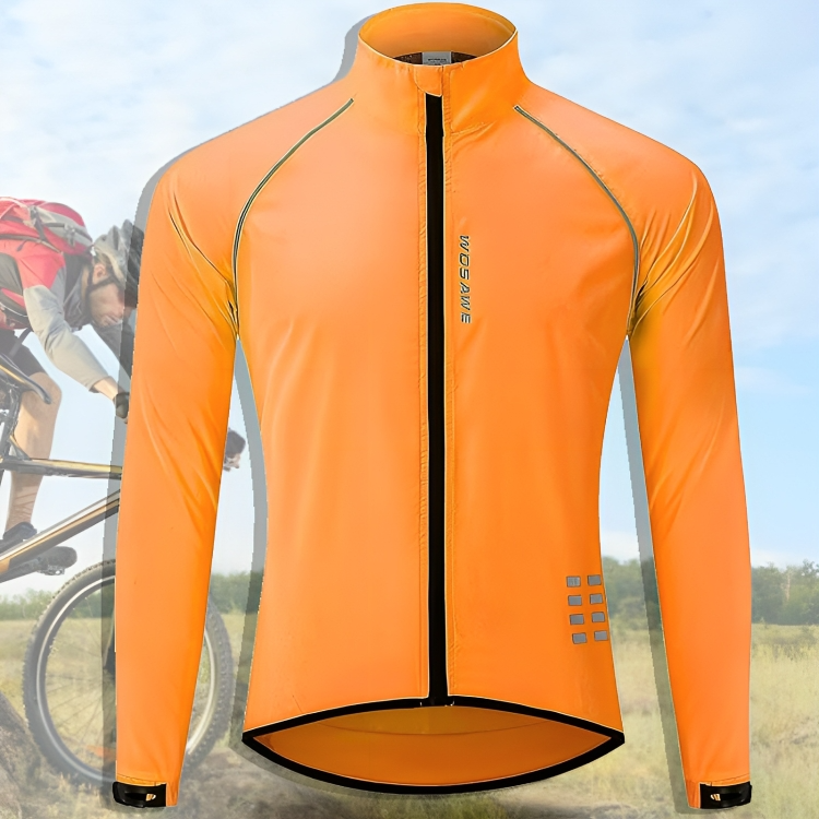 Lightweight & breathable men's cycling jacket, offering comfort and high visibility for riders.