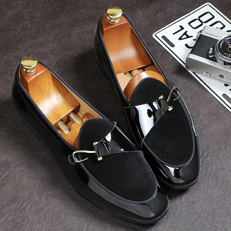 Elegant men's Regal loafers. Classic polished leather slip-on shoes, perfect for elevating formal & smart casual style.