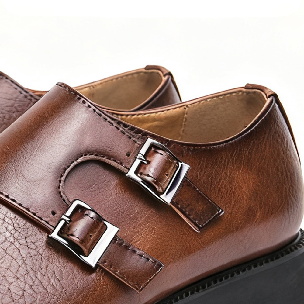 Men's Regent Monk Loafers, sophisticated slip-on dress shoes with a sleek design & comfortable fit for formal wear.