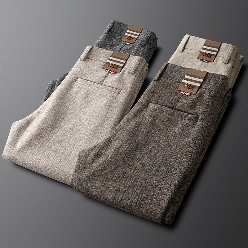 Regent tailored dress trousers paired with a blazer, perfect for a sophisticated men's formal attire ensemble.