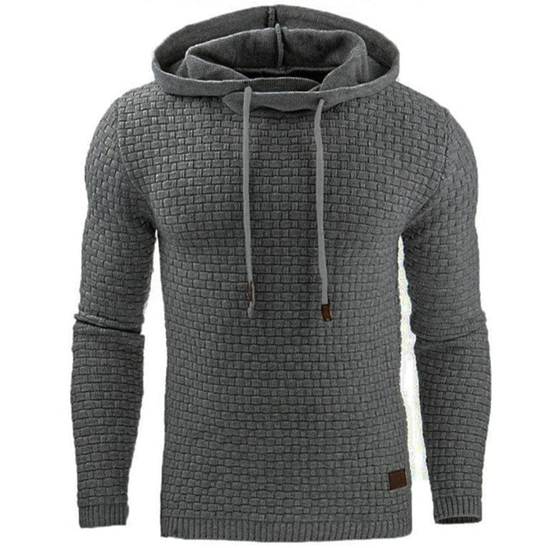 Comfortable men's gray pullover sweater, relaxed fit for everyday casual wear. Versatile layering piece.