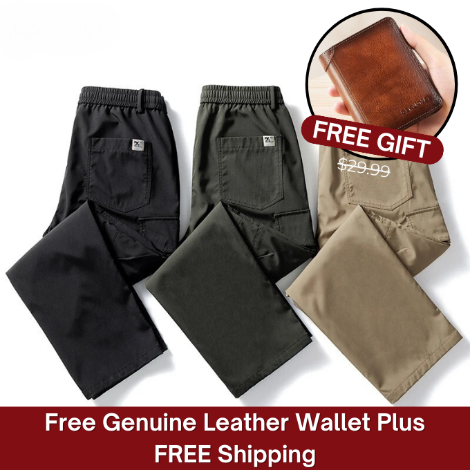 Versatile men's relaxed fit cargo pants, utility pockets, suitable for activewear, casual or everyday comfort.