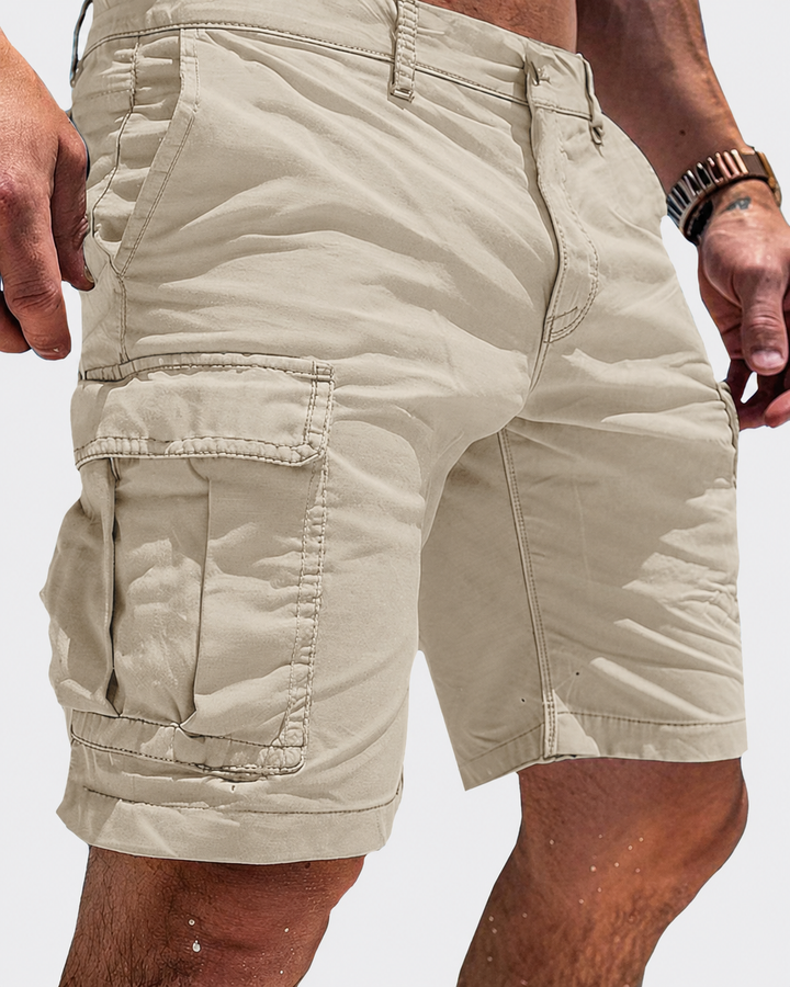 Men's relaxed fit cargo shorts, comfortable and perfect for summer casual wear with multi-pockets.
