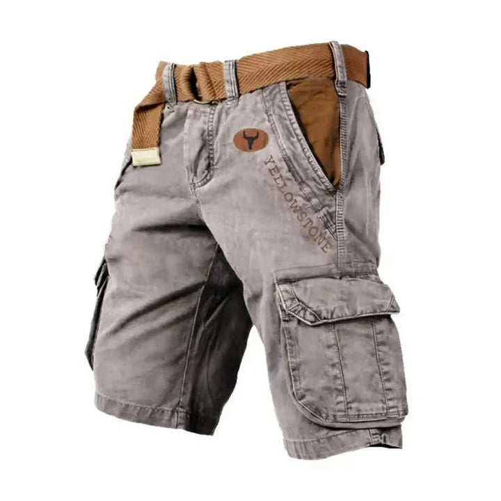 Men's relaxed fit cargo shorts with multi-pockets, ideal for casual wear and comfort.