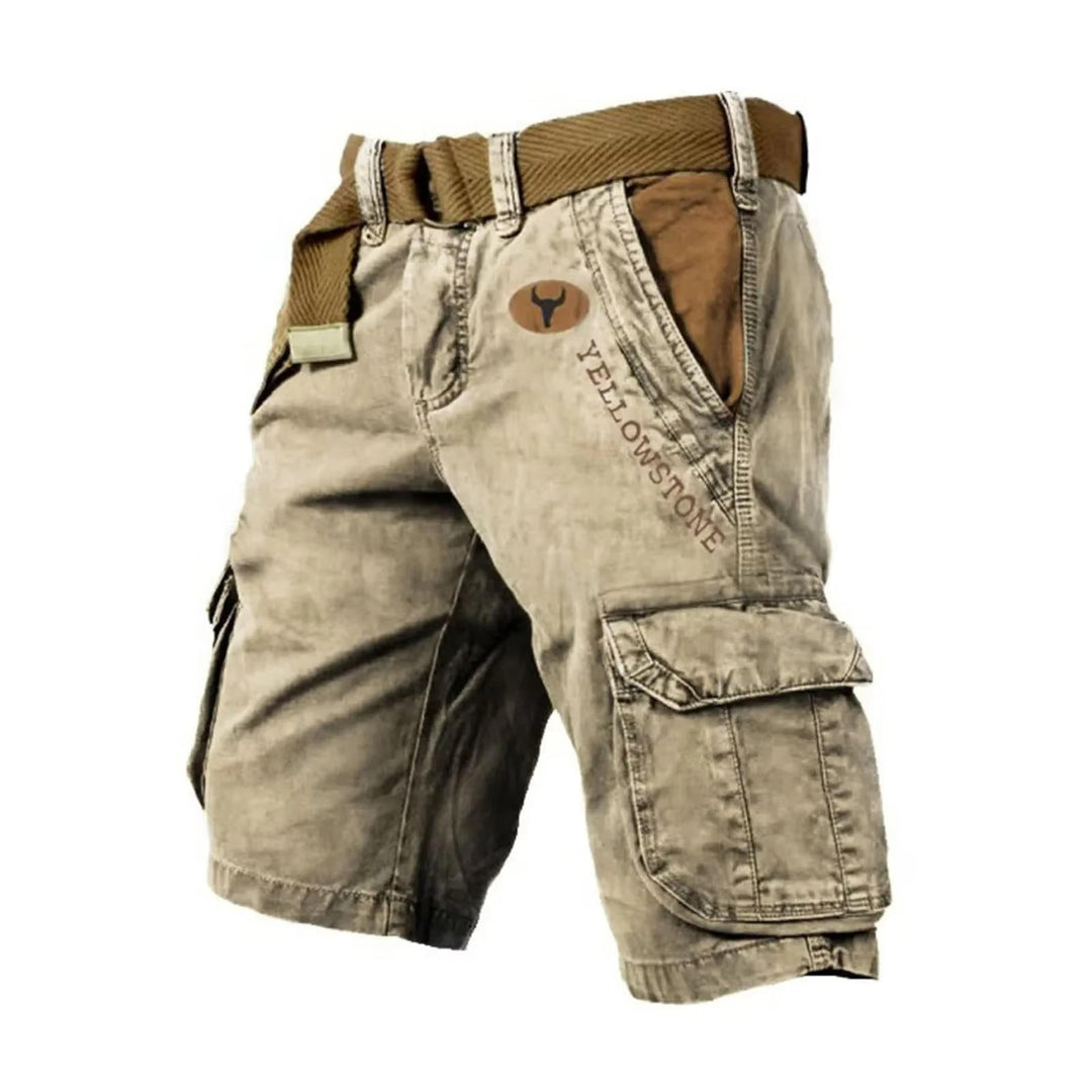 Comfortable men's cargo shorts for outdoor activities, featuring a relaxed fit and multiple utility pockets.