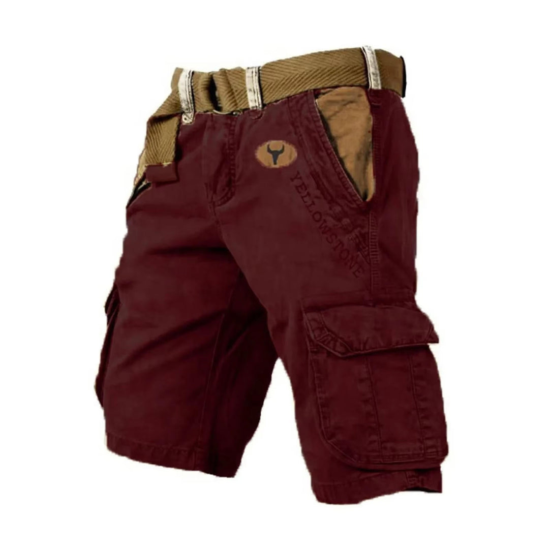 Men's relaxed fit multi-pocket cargo shorts, perfect for outdoor, travel, and casual summer wear.