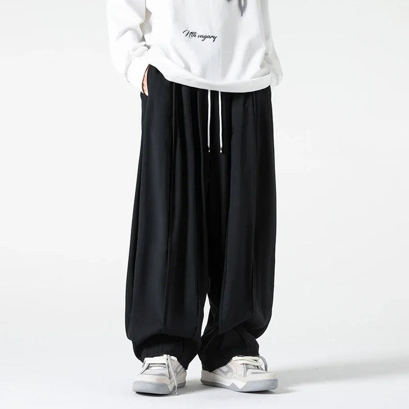 Black men's relaxed fit comfort lounge pants. Ideal for casual wear, ultimate comfort & style.