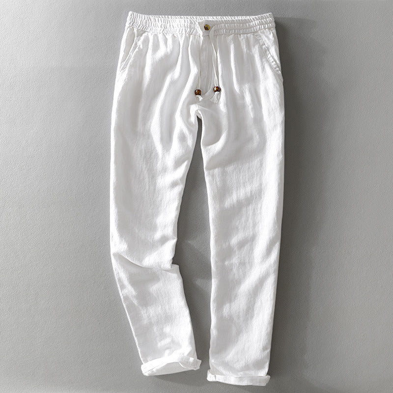 Comfortable men's drawstring pants with a relaxed fit, perfect for beachwear, summer, and casual outings.