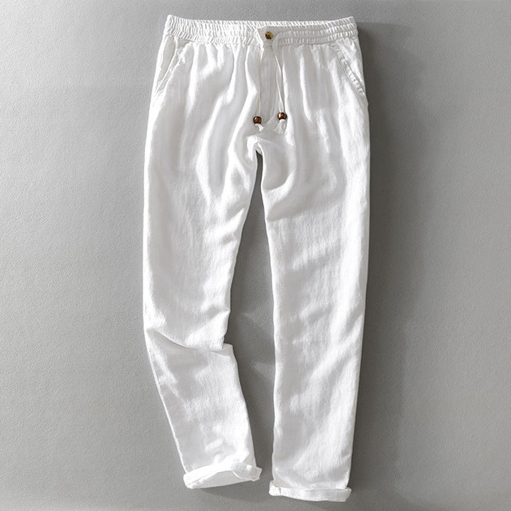 Comfortable men's drawstring pants with a relaxed fit, perfect for beachwear, summer, and casual outings.