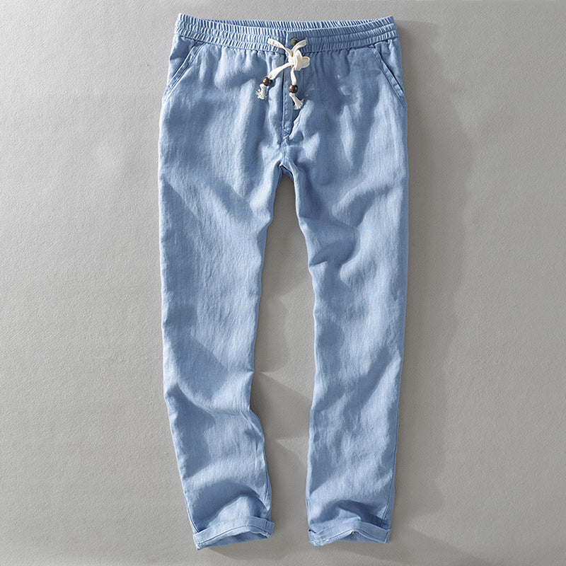 Man wearing relaxed fit comfort pants, highlighting the loose fit and comfortable style for summer.