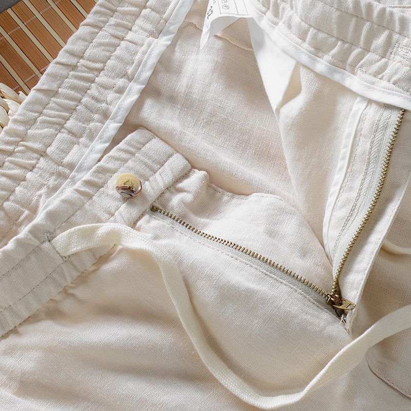 Men's relaxed fit comfort pants, featuring a drawstring waist for a casual, adaptable look and feel.