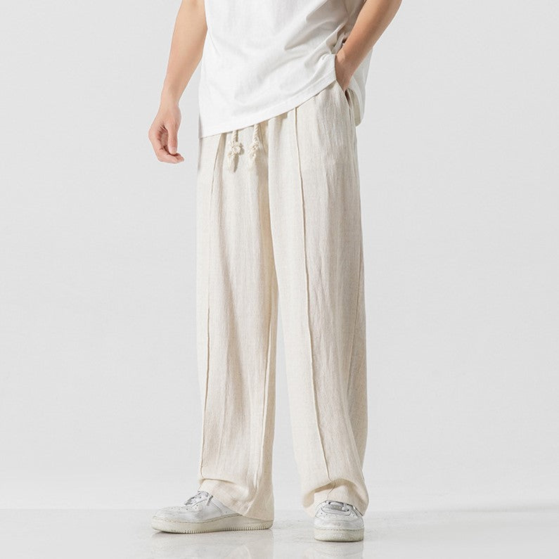 Navy men's relaxed fit comfort pants, showcasing modern, effortless style for versatile casual wear.