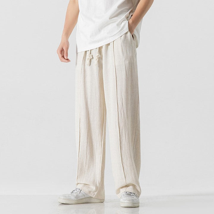Navy men's relaxed fit comfort pants, showcasing modern, effortless style for versatile casual wear.