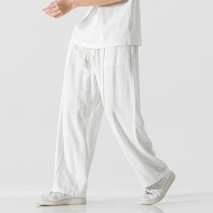 Black men's modern comfort pants, relaxed fit, perfect for everyday casual wear and versatile men's fashion.