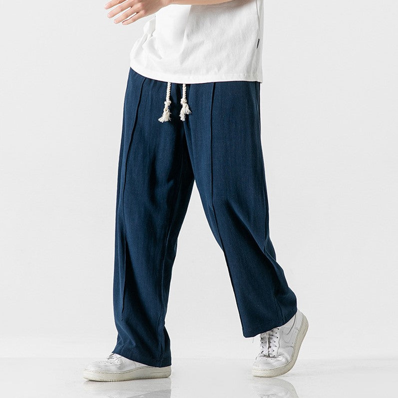 White men's relaxed fit comfort pants, offering effortless modern style for versatile everyday casual wear.