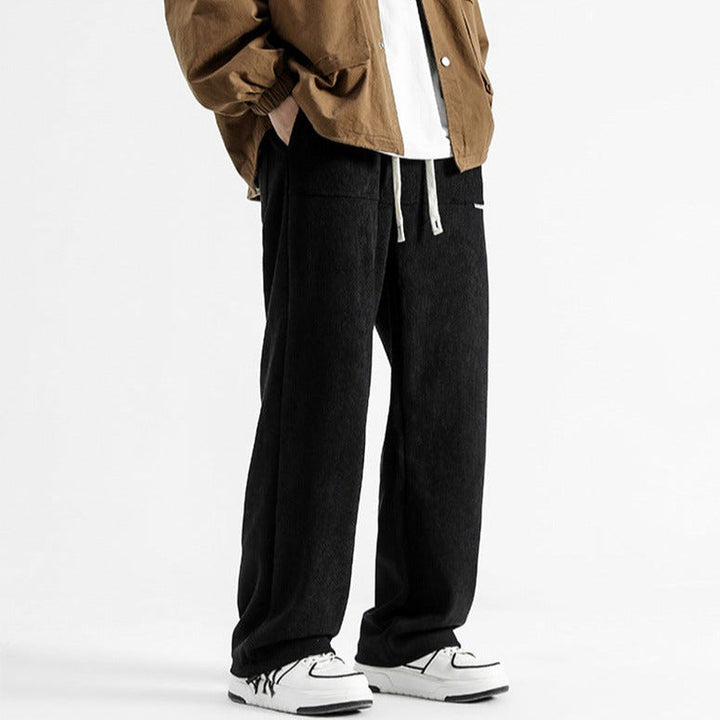 Men's fashion bottoms: relaxed fit corduroy pants, casual and stylish.