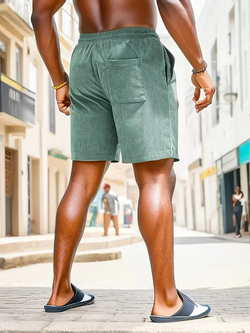 Summer-ready men's relaxed fit drawstring shorts, combining style and everyday comfort.