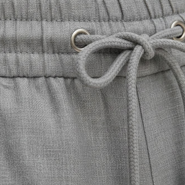 Men's casual relaxed fit drawstring summer shorts. Knee-length for everyday comfort & warm weather.