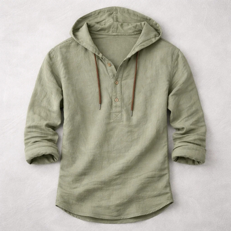 Comfortable men's relaxed fit hoodie shirt, perfect for casual wear, beach, or streetwear.