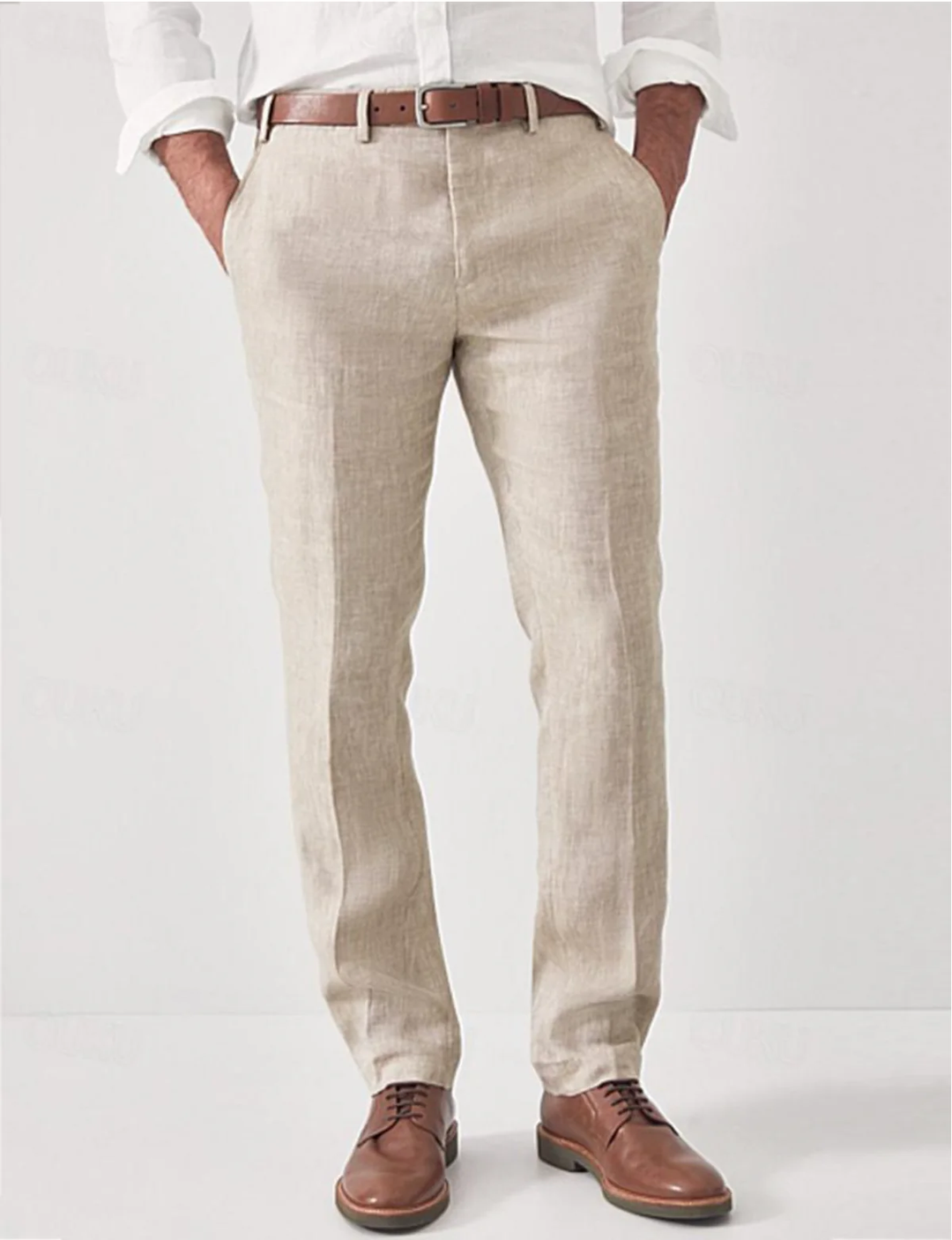 Comfortable men's harem pants, lightweight & loose fit, with an elastic waist for casual summer style.