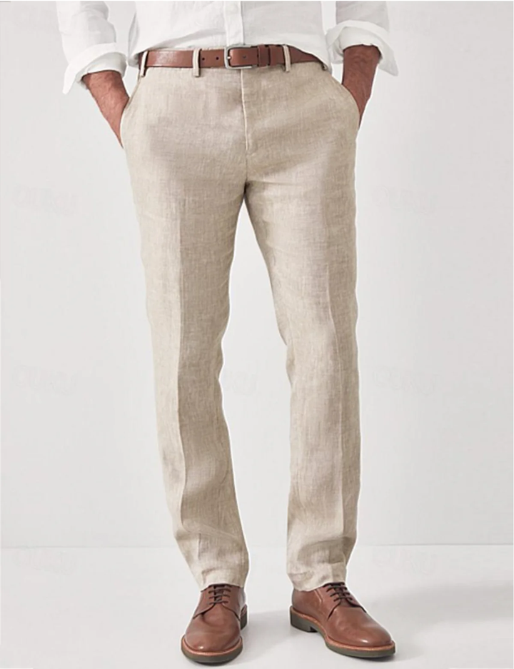 Comfortable men's harem pants, lightweight & loose fit, with an elastic waist for casual summer style.