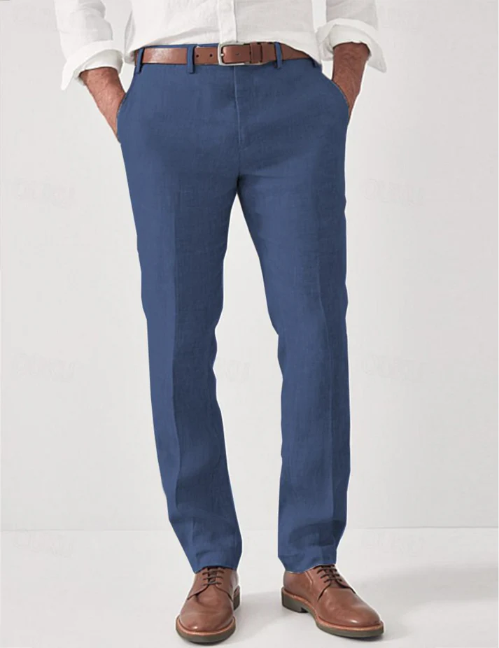 Men's casual harem pants with a flexible elastic waist & relaxed fit, great for everyday comfort.