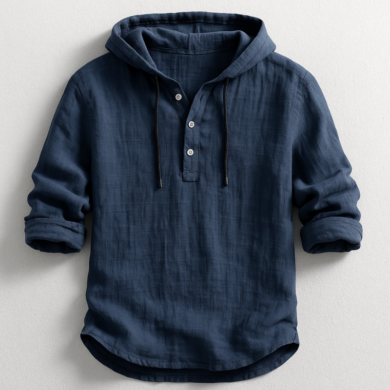 Stylish men's hoodie shirt for spring fashion. Effortless casual wear with a comfortable relaxed fit.