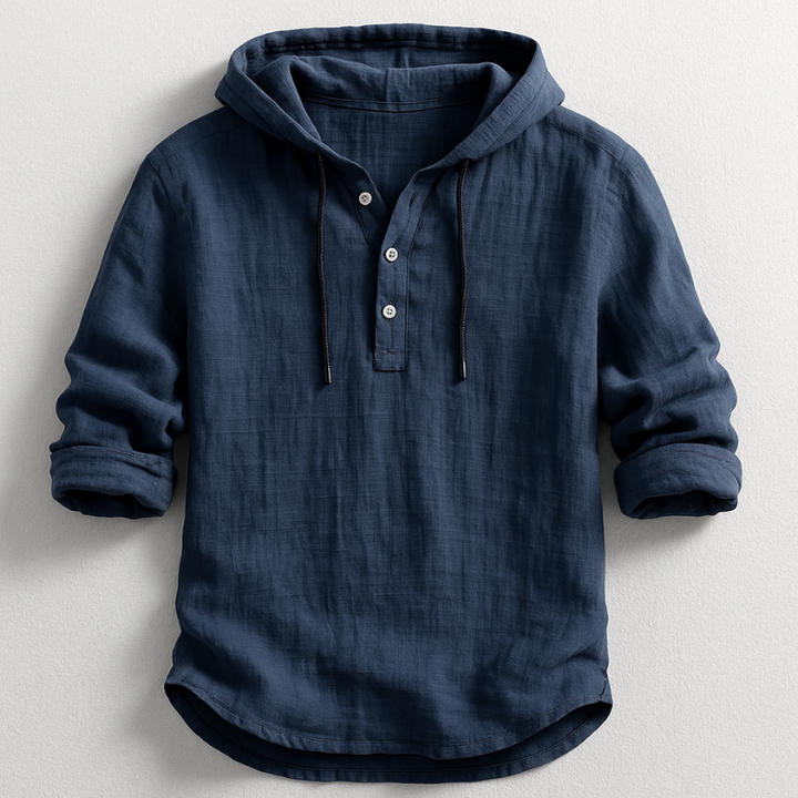 Stylish men's hoodie shirt for spring fashion. Effortless casual wear with a comfortable relaxed fit.
