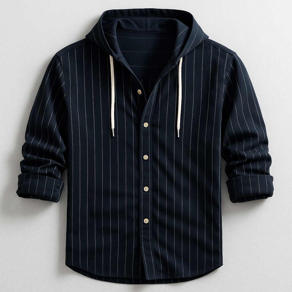 Men's casual relaxed fit hoodie shirt. Lightweight and breathable, this top is perfect for men's spring fashion.