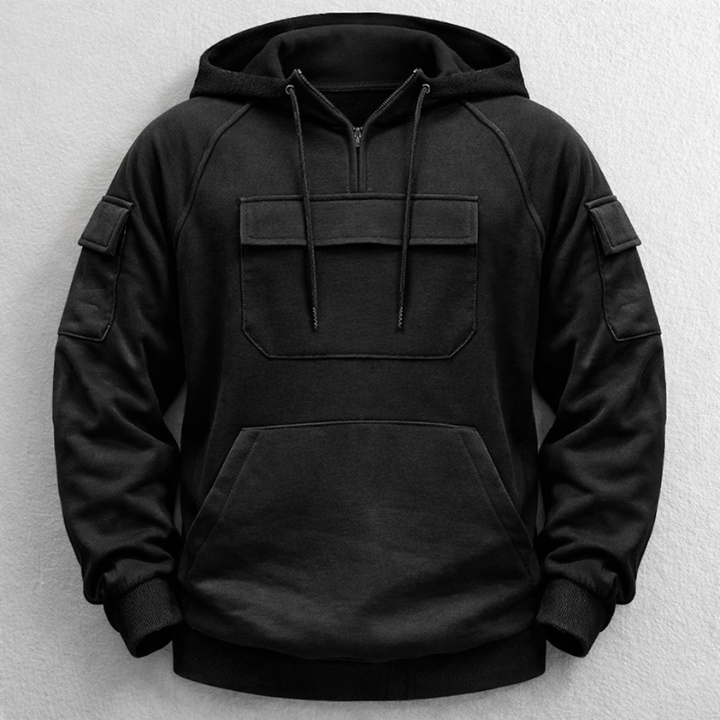 Versatile men's relaxed fit hoodie, great for casual outings, everyday comfort, and athleisure activities.