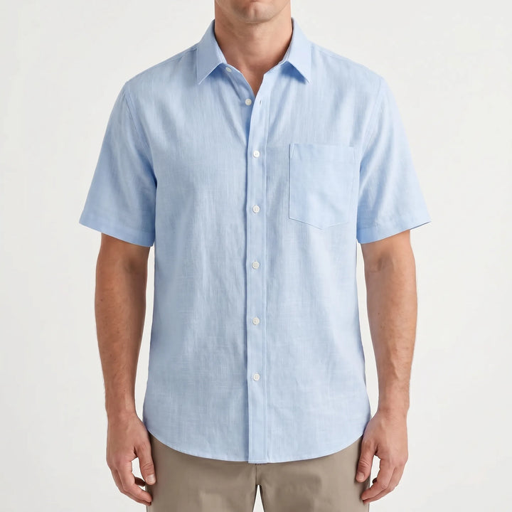 Versatile men's short sleeve button down for stylish casual looks or vacation wear.