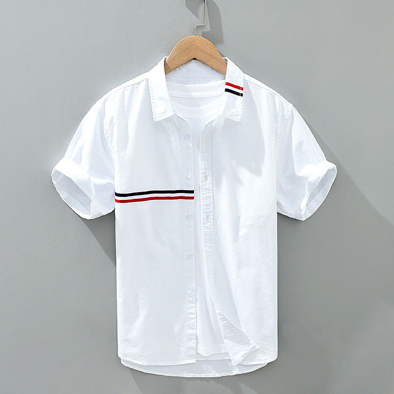 Comfortable men's summer casual shirt with a relaxed fit, a versatile and stylish choice for men's fashion.