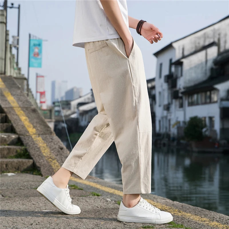 Men's fashion relaxed fit summer pants, ultimate comfort and style for warm weather.