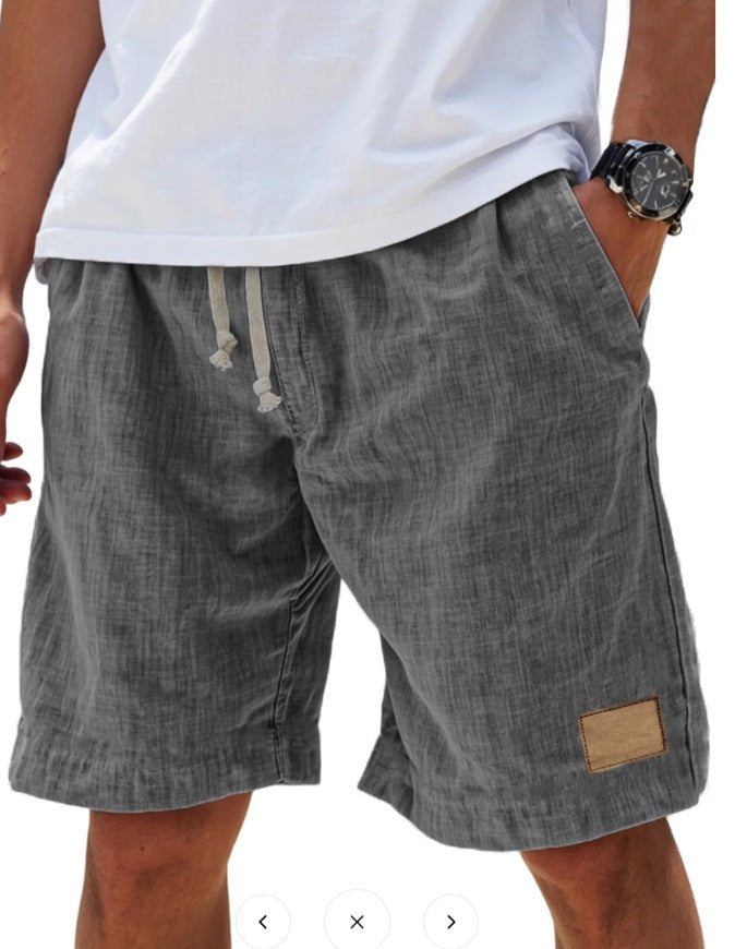 Breathable men's summer shorts, relaxed fit, drawstring for ultimate warm weather comfort.