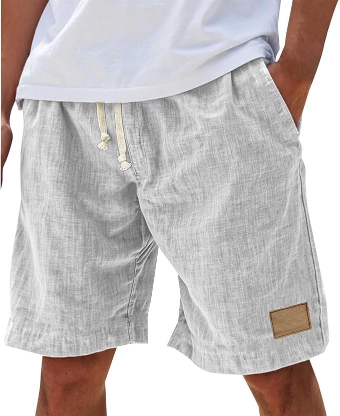 Ultra-comfortable men's relaxed fit summer shorts with elastic waist for daily wear.