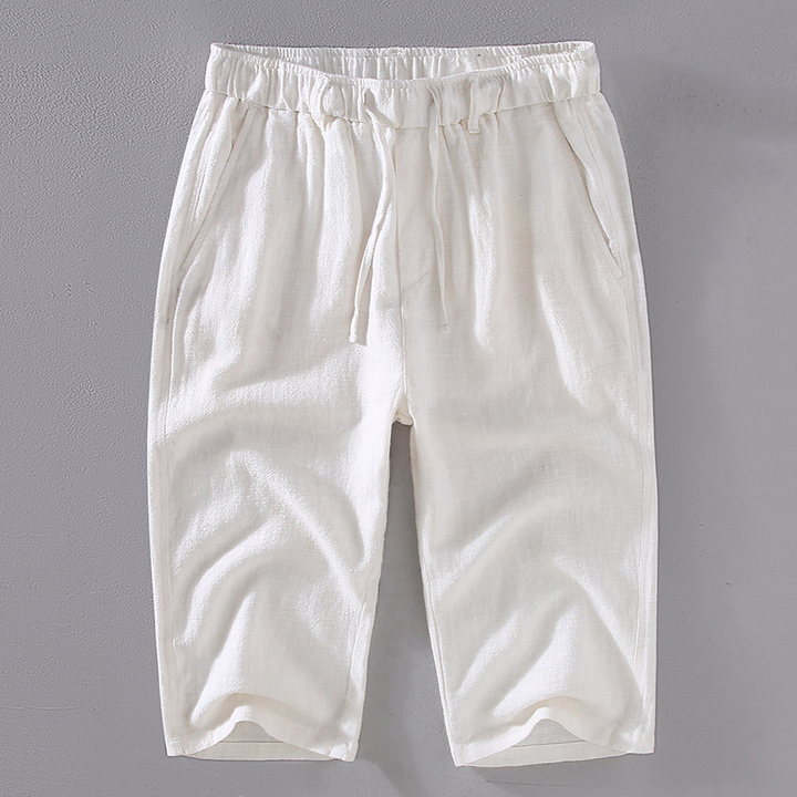 Lightweight men's summer shorts with elastic drawstring waist for ultimate warm weather comfort.