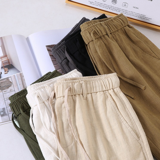 Men's casual summer shorts featuring a drawstring waist & relaxed fit for maximum warm weather comfort.