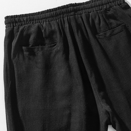 Versatile men's relaxed fit trousers, great for summer travel & casual wear.