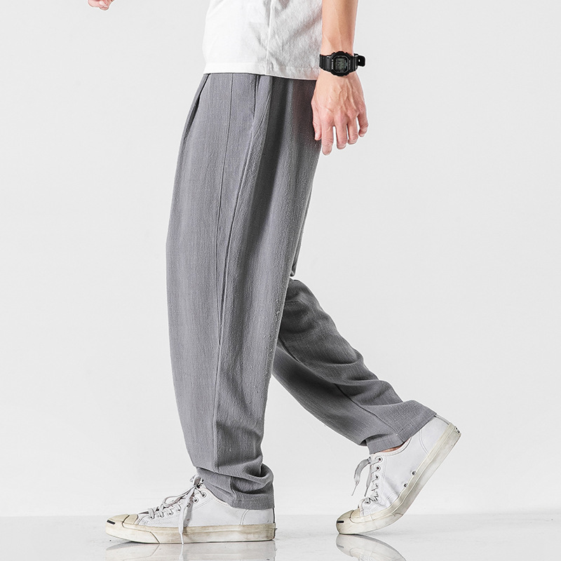 Relaxed fit men's pants, great for beach, travel, or casual summer wear.